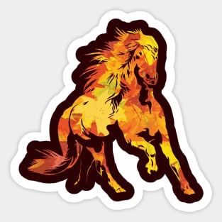 Fall Horses Sticker